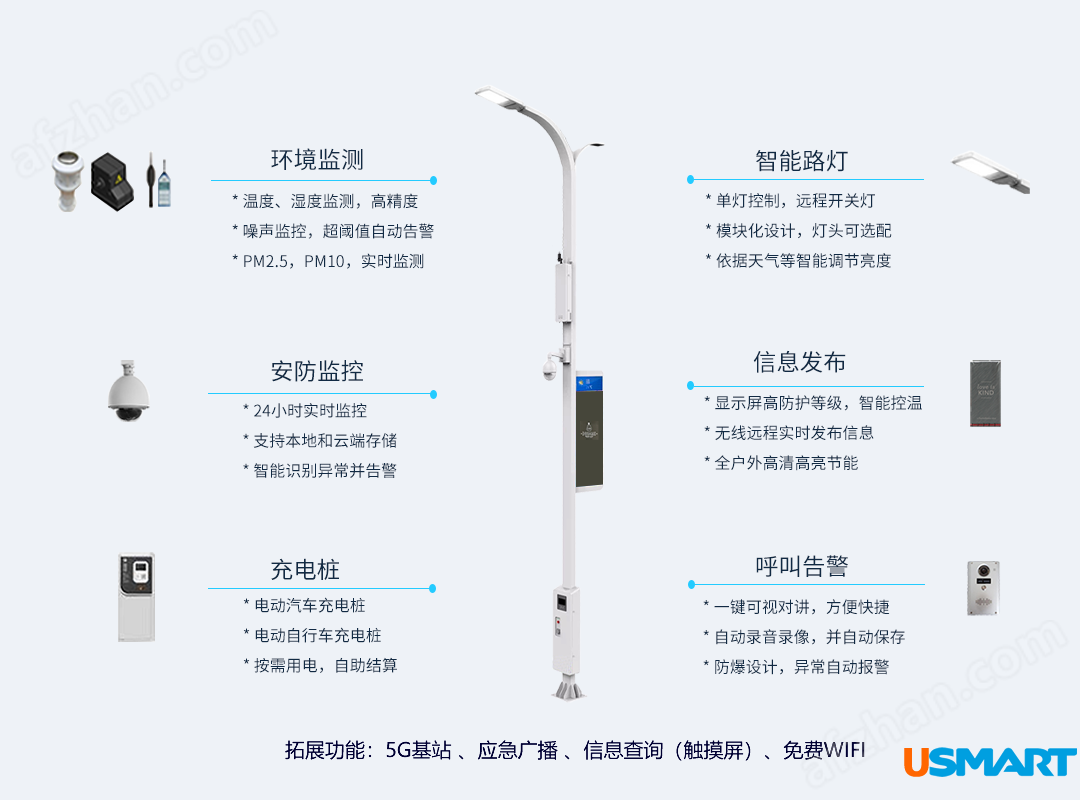 365游戏娱乐5G智慧灯杆定制(图1)